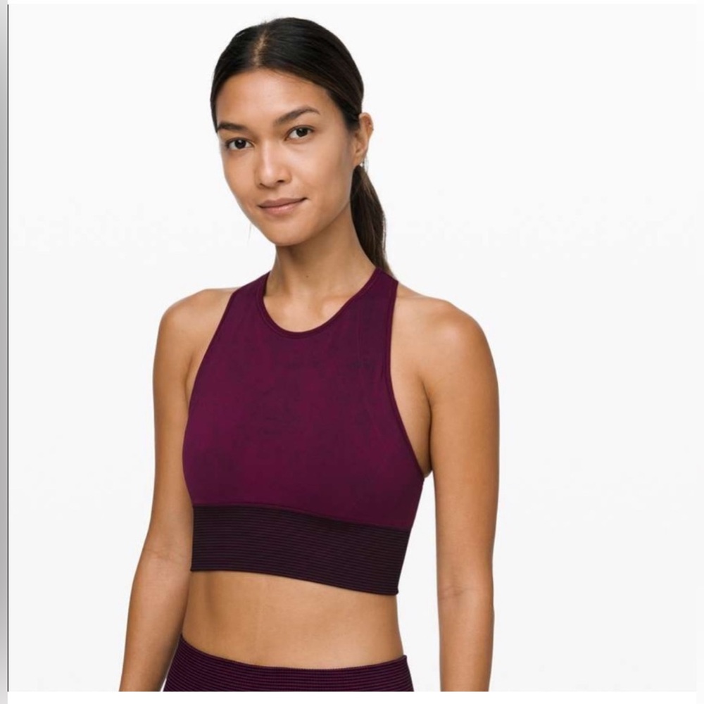 Lululemon Ebb to Train Bra wash color purple no signs of wear size 4 y2k style